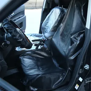 Cubierta de asiento de coche de cuero lavado de moda duradera negra a prueba de polvo personalizada de los fabricantes