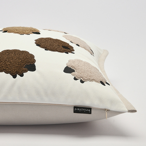 Aibuzhijia ít cừu ĐÍNH THÊU đệm bìa trang trí nhà ném gối Bìa ném gối cho phòng khách <span class=keywords><strong>sofa</strong></span> - Product Image 4