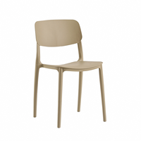 Chaise de salle à manger empilable en plastique PP, style nordique minimaliste moderne, écologique, pour les familles, les cafés, les restaurants et les bureaux