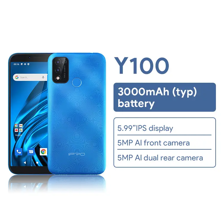 IPRO Y100 süper ucuz sıcak Android 11.0 smartphone 5MP + 5MP piksel 6 inç 3G wcdma çift sim kart özel logo