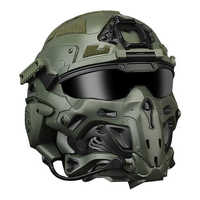 Masque tactique intégral de sécurité multi-couleurs avec casque intégré pour protection extérieure – Vente en gros