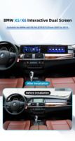 Autoradio de Voiture Amélioré avec Double Écran 21 Pouces et Navigation pour BMW X5 E70 X6 E71 CCC CIC Android Carplay