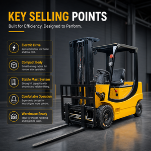 <span class=keywords><strong>Chariot</strong></span> élévateur électrique à batterie directement de l'usine pour la manutention de marchandises et la logistique en entrepôt intérieur, certifié CE EPA EURO5 - Product Image 1