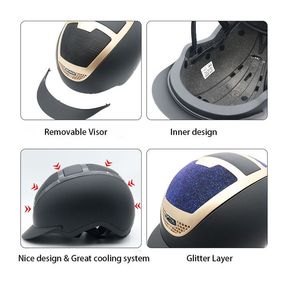 Mũ bảo hiểm cưỡi ngựa thiết kế sang trọng, đạt chuẩn CE, có thể điều chỉnh, dành cho người lớn - Product Image 4