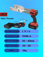 Machine de serrage portable électrique pour couplages de barres d'armature D40 D53, clé à manchon pour barres d'acier de 16-40 mm pour la construction