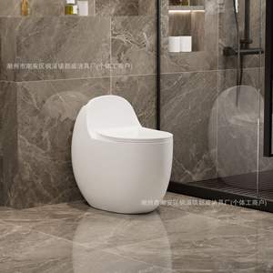 โถสุขภัณฑ์ทรงไข่แบบนกนางนวล รับน้ำหนักได้ 400 กก. ระบบไซฟอน 5 ลิตร เป็นมิตรกับสิ่งแวดล้อม ติดตั้งบนพื้น ผลิตที่เฉาโจว - Product Image 4