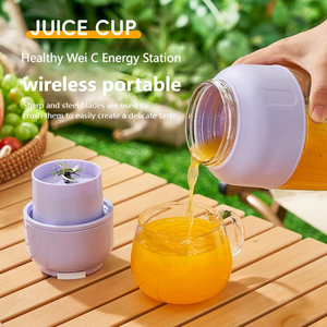 New 12 Blades Wireless Portable Juicer USB Rechargeable 1L <b>Large</b> Capacity Fruit and Vegetable Juice <b>Cup</b> with Lanyard and Straw - Product Image 2
