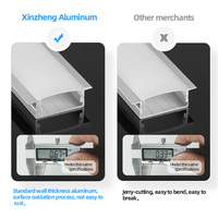 Livraison Rapide Profilé Aluminium LED Anodisé pour Mur, Profilé Encastré pour Bande Lumineuse LED, Diffuseur de Plafond Inclus