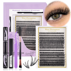 Kit d'extension de cils DIY, 280 faux cils en grappe 30D 40D, volume dense, cils individuels pour maquillage des yeux à domicile ou en salon - Product Image 6