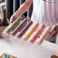 Présentoir à gâteaux en acrylique nordique avec plateau transparent, montage facile, sur pied ou sur table, idéal pour buffets et fêtes
