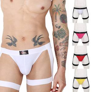 Intimo stringato europeo e americano alla moda Nightclub T-back da uomo intimo Sexy Sexy a vita bassa slip in puro cotone - Product Image 2