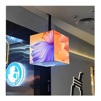 Écran de cube à LED pour intérieur/extérieur Affichage publicitaire électronique avec option de montage de siège latéral suspendu Rubik's Cube