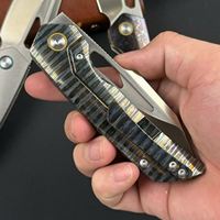 M390 Stahl Klappmesser TC4 Titanlegierung Griff EDC Taschenmesser Keramiklager Outdoor-Werkzeug