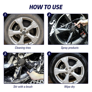 Limpiador de ruedas y neumáticos para el cuidado del coche de 500ml de alta calidad, buen precio, lavado multiusos para limpieza de ruedas - Product Image 5