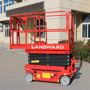 LANDWARD pequeña plataforma de elevación hidráulica eléctrica Mini plataforma de elevación de tijera móvil para el hogar Venta de elevación de tijera autopropulsada sobre orugas - Product Image 2