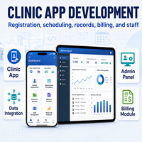Développement d'applications de gestion clinique fiable pour iOS et Android avec enregistrement des patients et planification des rendez-vous