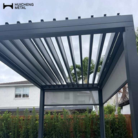 Pergola Aluminium Modern Tahan Cuaca dengan Pelindung Anti-UV, Berdiri Sendiri, Ramah Lingkungan & Tahan Lama
