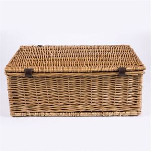 Lot de 2 paniers pique-nique géants en bambou avec poignée pour <span class=keywords><strong>le</strong></span> camping, boîte tressée fantaisie avec logo personnalisé - Product Image 5