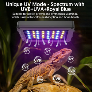 Profession elle DC 24W UVB Reptilien leuchte LED Voll spektrum mit Auto Cycle Einstellbare Helligkeit und dimmbare Heiz lampe - Product Image 2