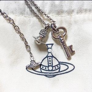 Collier et Bracelet Saturne Style Punk Empress Dowager, Chaîne Bambou Planète 3D, Bijoux Unisexe Exquis - Product Image 2