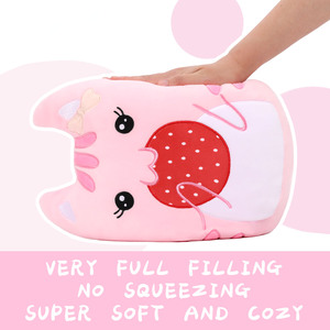 Nouvelle Coussin <span class=keywords><strong>de</strong></span> Canapé en Peluche Chat Fraise Kawaii Coloré pour Chambre à Coucher, Cadeau <span class=keywords><strong>de</strong></span> Noël, Anniversaire, Peluche Douce - Product Image 3