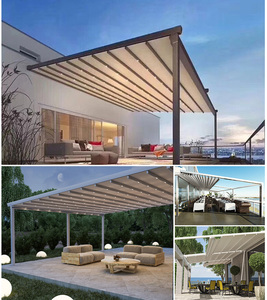 Pérgola Retráctil Motorizada de Aluminio para Protección Solar, Techo de Pérgola con Acabado de Recubrimiento en Polvo para <span class=keywords><strong>Terraza</strong></span> Exterior - Product Image 4