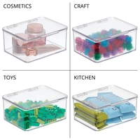 Boîte de rangement de jouets transparente Boîtes en plastique robustes pour le stockage avec couvercle