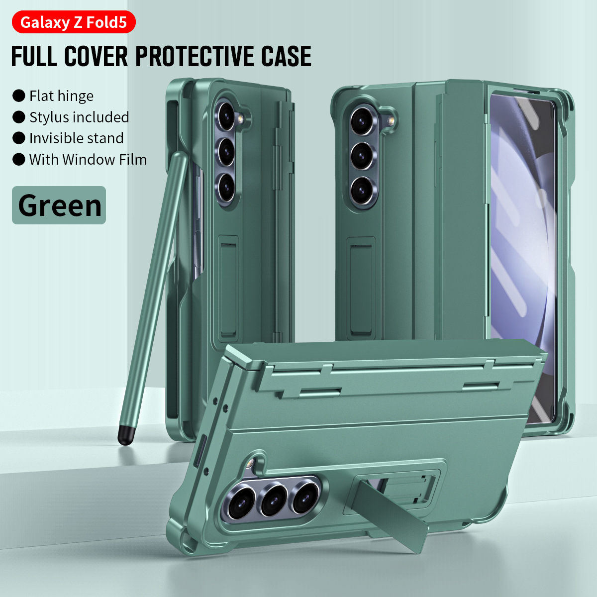 Verde con vetro e penna