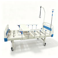 Lit d'hôpital manuel personnalisé à 2/3 fonctions avec barrières latérales en alliage d'aluminium et roulettes
