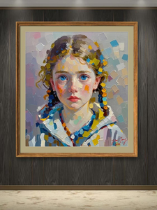 Peinture de portrait originale peinte à la main sur toile, possibilité de réaliser sur base d'un modèle de <span class=keywords><strong>photo</strong></span> - Product Image 5