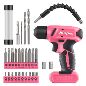 Pink women's toolkitPower Screwdriver 8V Lithium Battery Home Use DIY Tool - Product Image 1