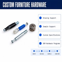 Tige de fixation sur mesure pour connexion dos à dos de meubles, Fourniture OEM