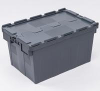 Entrepôt Stockage industriel Déplacement PP Attaché Couvercle Conteneurs Boîte de Chiffre d'Affaires en Plastique pour Transport Tote