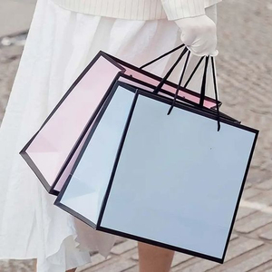 Sacchetti Regalo di Lusso in Carta Kraft per Promozione Piccole Imprese, Materiali Riciclati, Dimensioni Personalizzabili, Colori Blu/<span class=keywords><strong>Rosa</strong></span>/Nero/Rosso/Bianco - Product Image 6