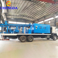 Sinotruk 6*4 300m עומק HOWO משאית רכוב קידוח מים גם קידוח Rig עם משאבת למכירה