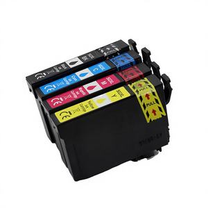 Cartouches couleur complètes compatibles avec puce pour 502XL/T502/XP-5100/XP-5105/WF-2860 (Noir/Jaune) - Product Image 1