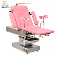 Table d'opération électrique JL-G3 avec support de jambe réglable, lit d'examen gynécologique pour hôpital, en acier inoxydable, extensible