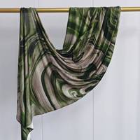 Voiles en jersey de coton imprimés numériquement, color block, respirants pour l'été, pour femmes musulmanes, usage quotidien et extérieur