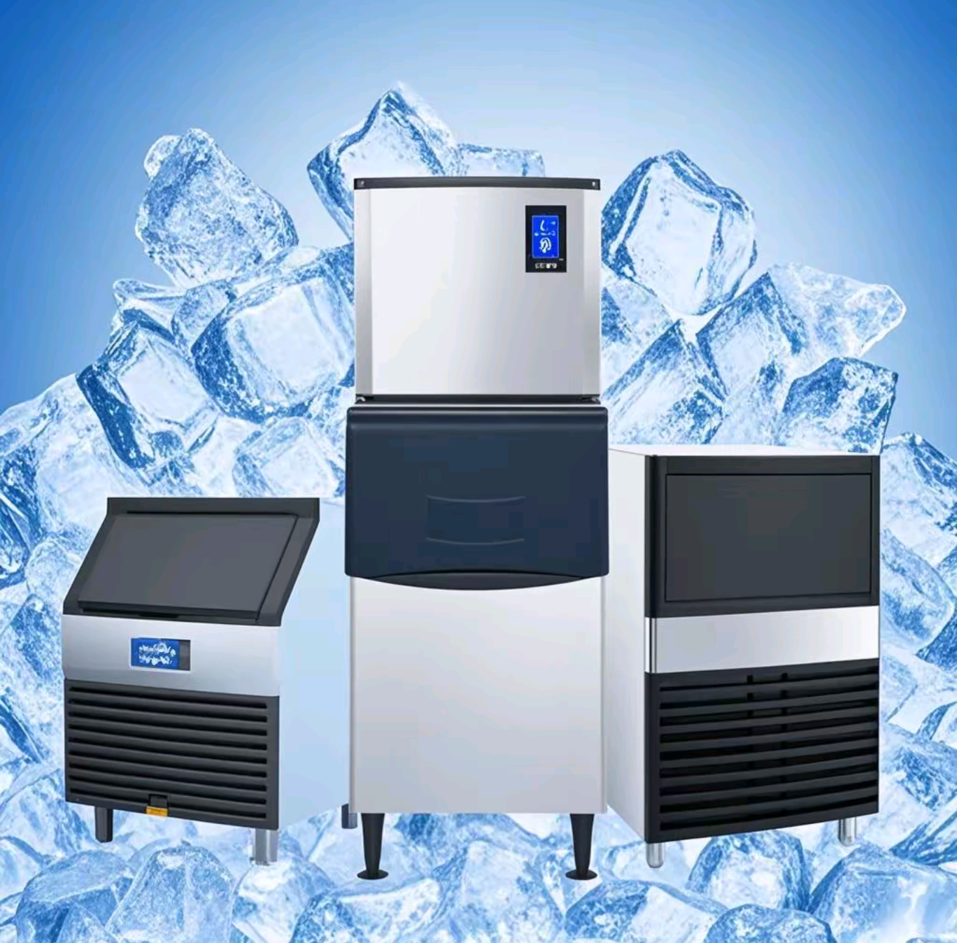 400kg/day Ice Cube Maker Machine With Air Cooling System Use for Restaurant and Sell Ice