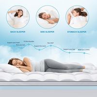 Couvre-matelas en mousse à mémoire de forme en gel de 2 pouces et rafraîchissant de 2 pouces Couvre-matelas en mousse à mémoire de forme à double couche Nature