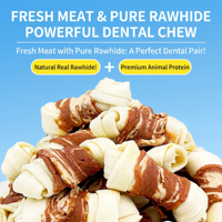 Friandises à mâcher naturelles pour chiens : Poulet, Canard, Flocon de neige, Nœuds de cartilage de poulet, Pack varié, Friandises dentaires longue durée