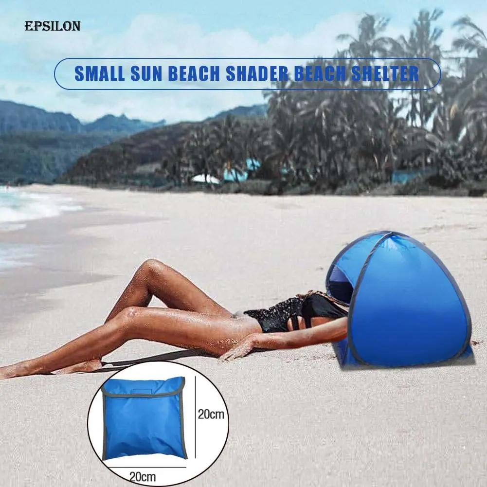 Epsilon Draagbare Pop Up Strand Zonnescherm Verstelbare Luifel Mini Outdoor Persoonlijke Gezicht Onderdak Uv Bescherming Terwijl Zonnebaden