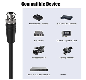 Long Hongxing Braid Coaxial <strong>SDI</strong> <strong>Cables</strong> PVC Jacket 3G 12G HD Customized Length Antenna BNC Male Flexible Camera Application Stock - Product Image 5