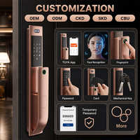 Cerradura Inteligente Compatible con Multi-Mortise 6068 7068 5572 IP66 Impermeable con Reconocimiento Facial, Videoportero, WiFi y App Tuya