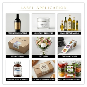 Étiquettes lavables en PET recyclé - Autocollants amovibles sans résidus pour bouteilles, pour un emballage durable des boissons et des aliments - Product Image 5