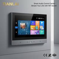 C10-7 PLUS Tuya Smart Zigbee Gateway Layar Sentuh 7 Inci Panel Musik dengan Amplifier Terintegrasi untuk Sistem Otomasi Rumah