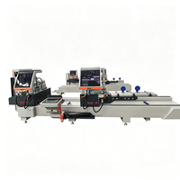 Máquina de corte CNC de doble cabezal para perfiles de aluminio, PVC y UPVC de 450 mm, sierra de doble inglete para ventanas y puertas