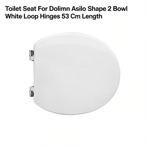 Siège de toilette pour WC Dolomite Asilo Shape 2, blanc, charnières à boucle, longueur 53 cm - Product Image 3