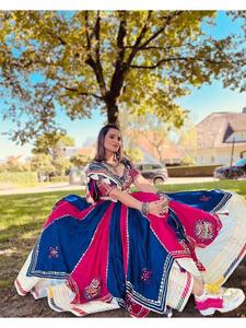 Lehenga Choli en coton mousseline imprimé double couche, tendance et élégant, avec dupatta, vêtements ethniques traditionnels pour femmes pour les mariages - Product Image 2