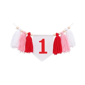 Guirnalda de Cumpleaños Estilo Boho con Cuentas de Madera y Borlas para el Primer Cumpleaños del Bebé, Decoración para Silla Alta - Product Image 4